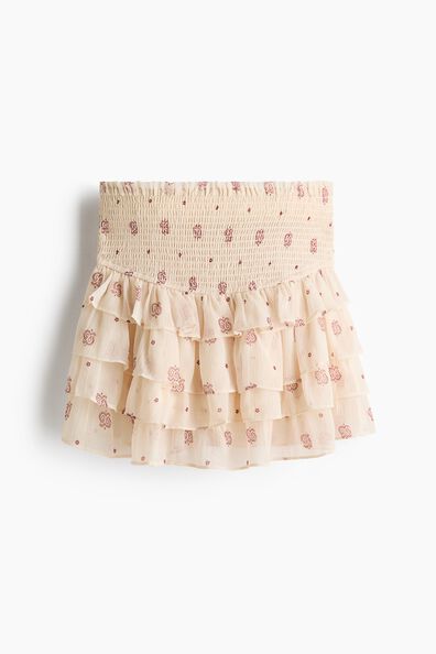 Tiered chiffon skirt