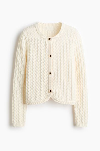 Cable-knit cardigan