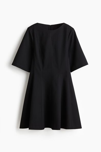 Waisted twill dress