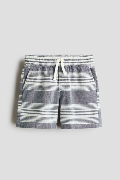 Linen-blend shorts