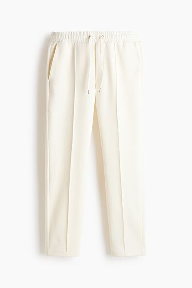 Regular Fit Interlock crease-front joggers