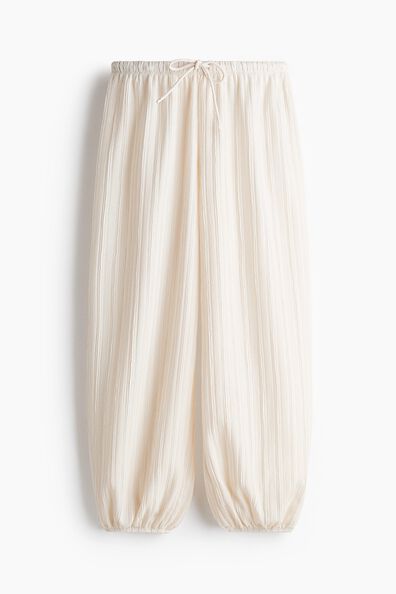 Textured balloon trousers