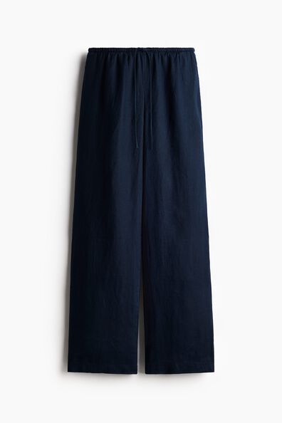 Wide linen trousers
