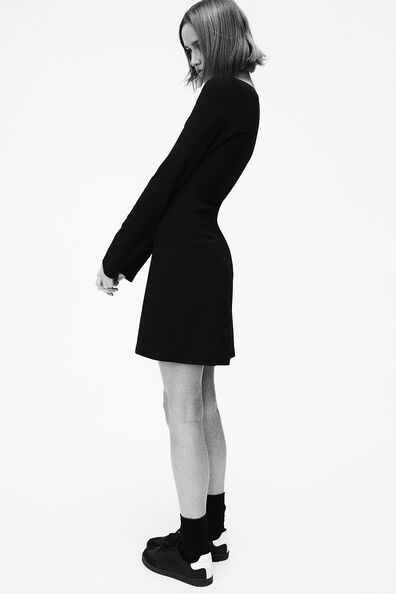 Square-neck jersey dress
