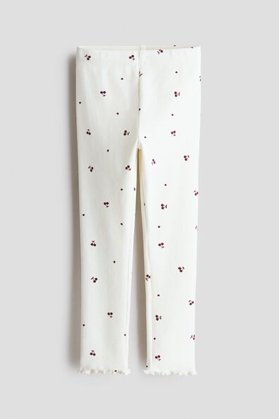 Ribbed cotton leggings