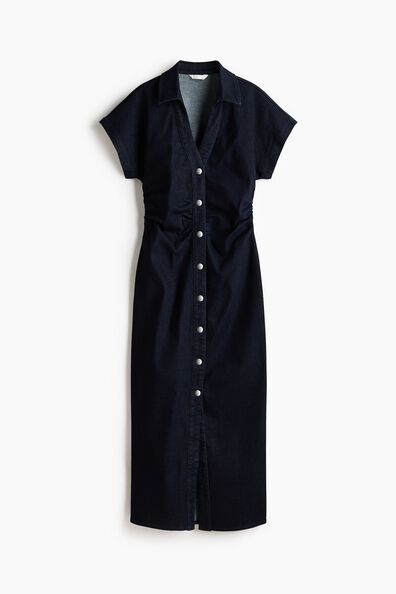 Short-sleeved denim dress