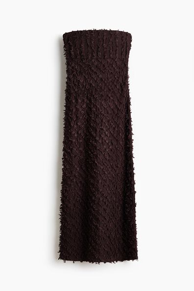 Frayed bandeau dress