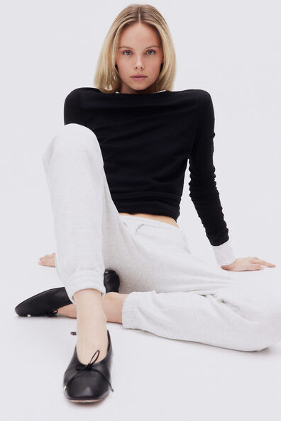High-waisted joggers