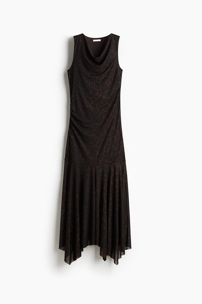 Draped mesh dress