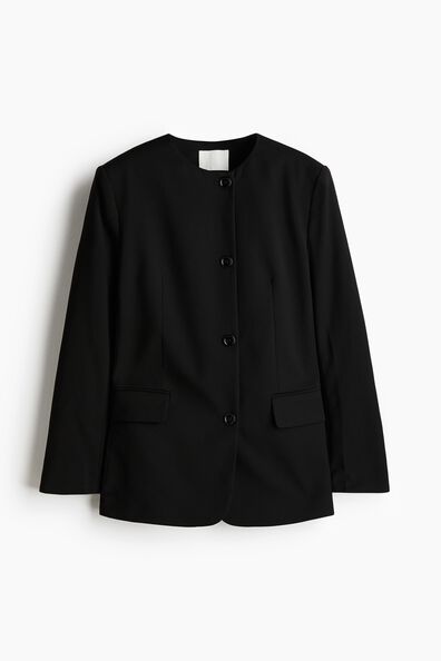 Collarless blazer
