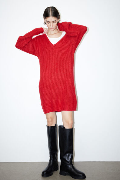 Rib-knit dress
