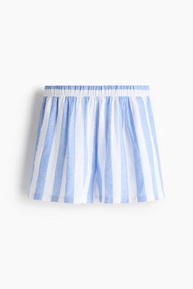 Linen-blend shorts