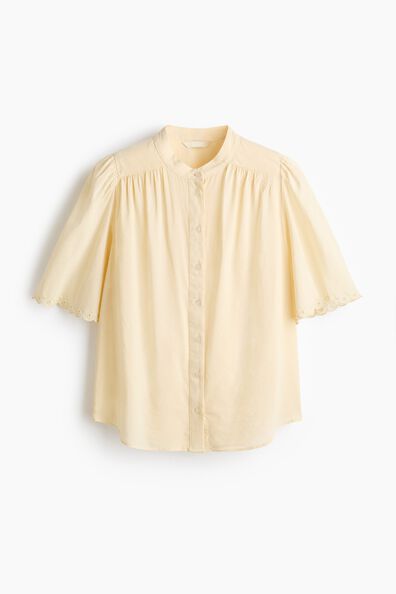 Cotton-blend blouse