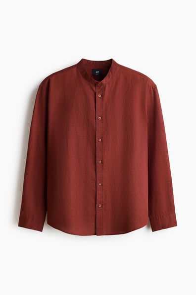 Relaxed Fit Linen-blend shirt