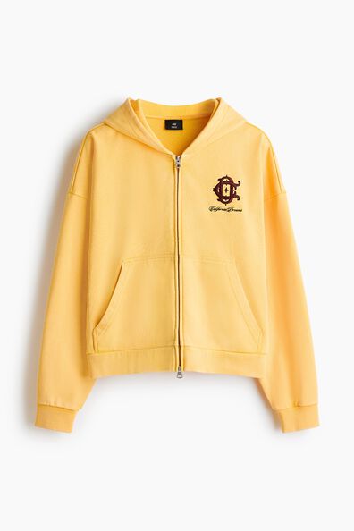 Oversized Fit Boxy zip-through hoodie