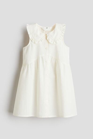Collared seersucker dress