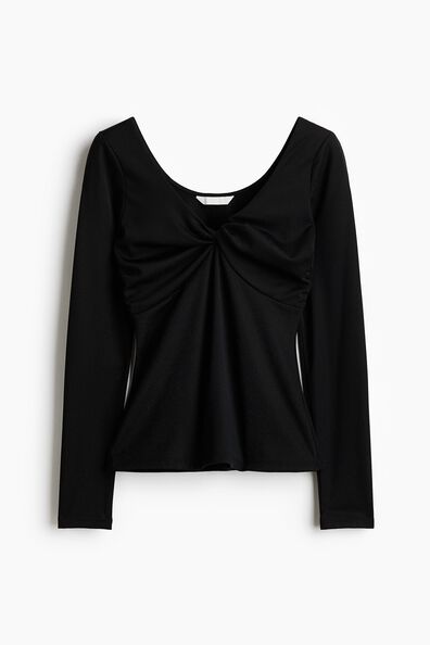 Glittery twist-detail top