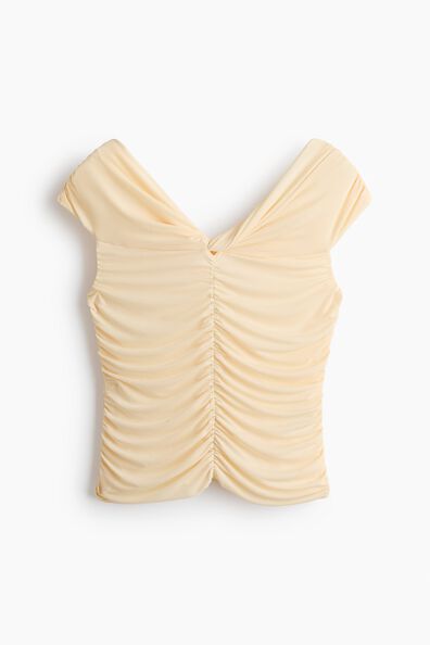 Gathered off-the shoulder top
