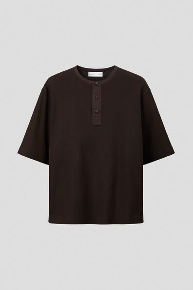 Loose Fit Linen-blend Henley top