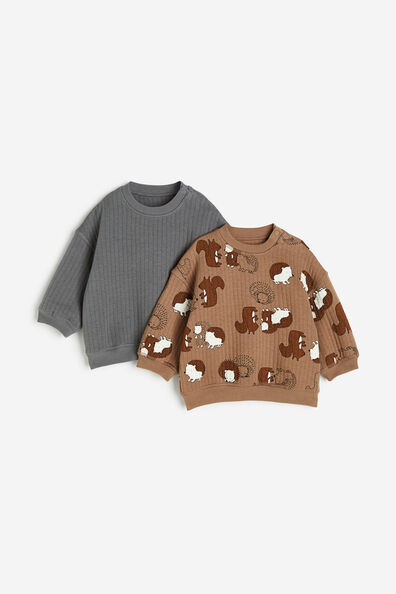 2-pack quilted sweatshirts