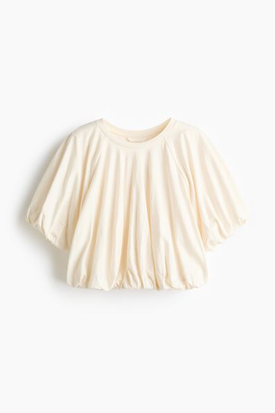 Bubble-hem cotton top