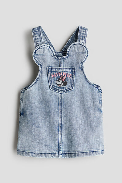 Denim dungaree dress