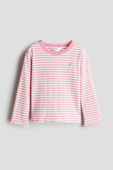 Embroidery-detail jersey top