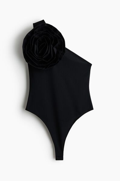 Flower-detail one-shoulder body