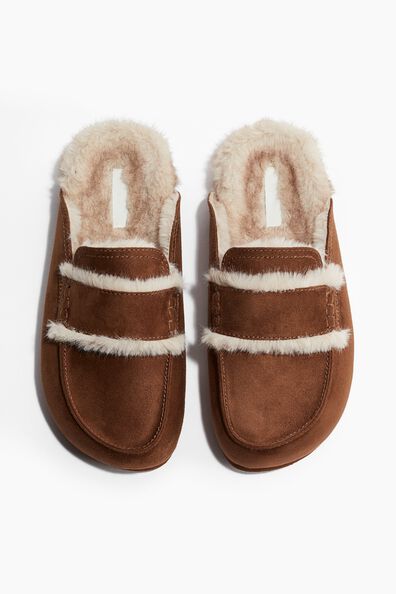 Warm-lined slippers