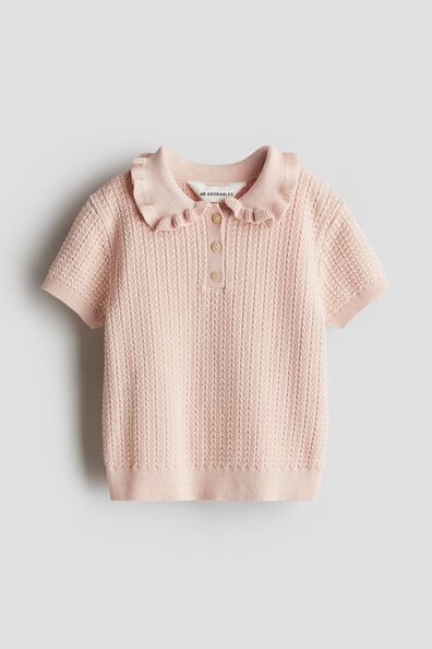 Cable-knit cotton top