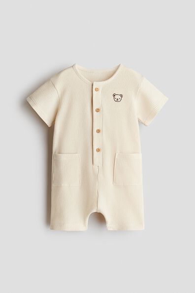 Short cotton romper suit