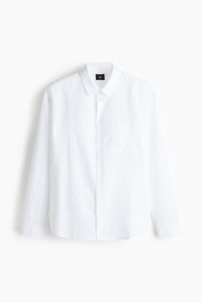Relaxed Fit Linen-blend shirt