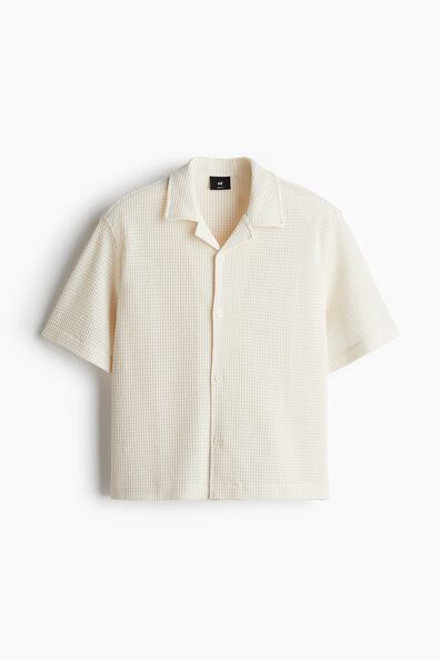 Loose Fit Waffled resort shirt