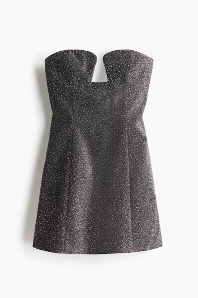 Glittery bandeau dress