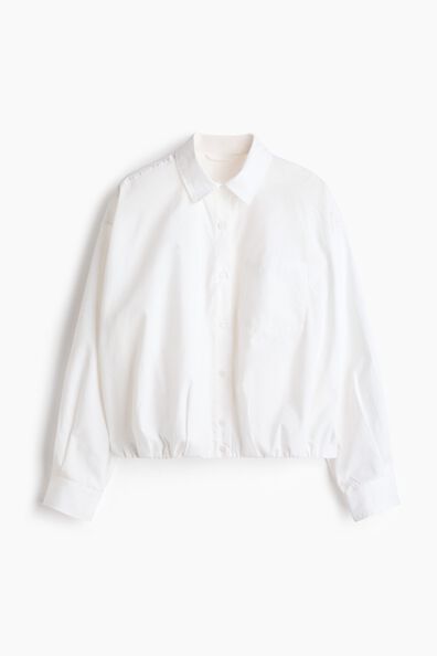 Bubble-hem cotton shirt