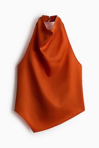 Asymmetric halterneck top