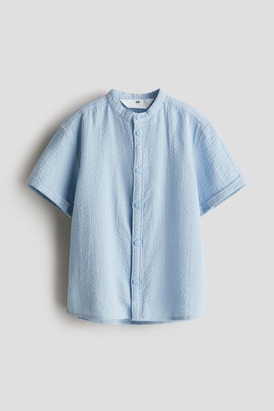 Short-sleeved grandad shirt