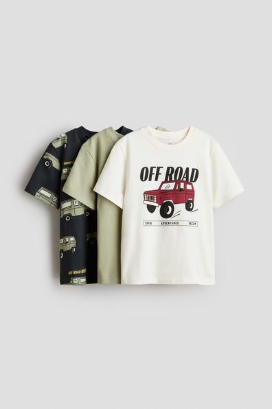 3-pack printed T-shirts