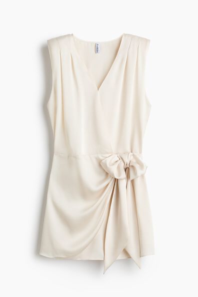 Satin wrap dress