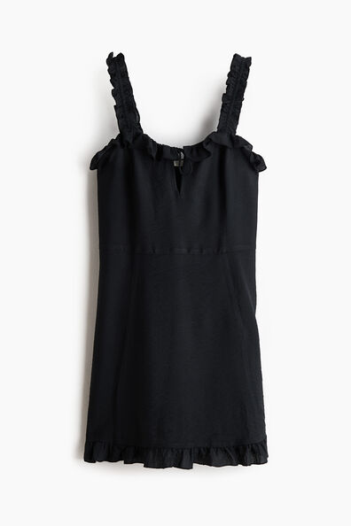 Ruffled crêpe dress