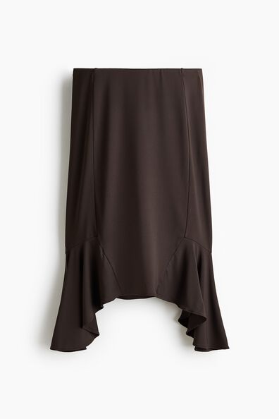 Flounced jersey skirt
