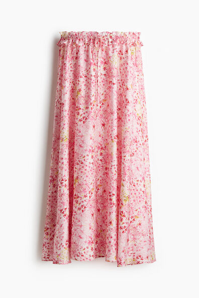 Frill-trimmed maxi skirt