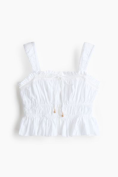 Tie-detail cotton top