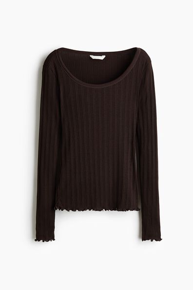 Pointelle jersey top