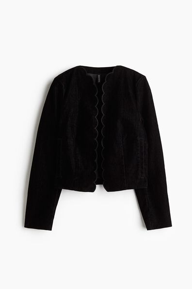 Flocked denim jacket