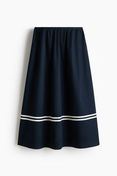 Loose-fit midi skirt