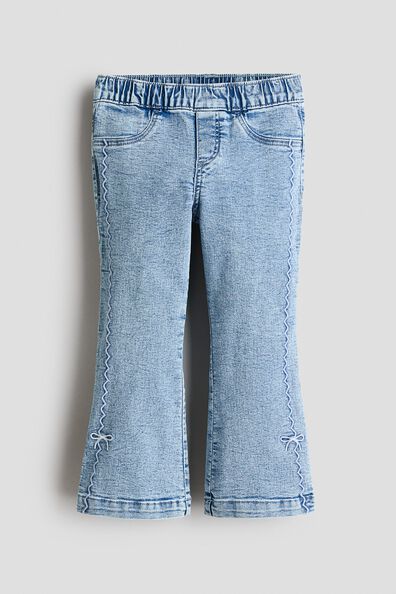Embroidery-detail flared jeans