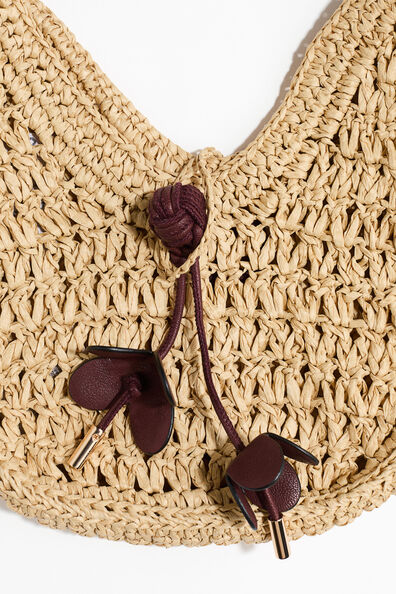 Straw shoulder bag