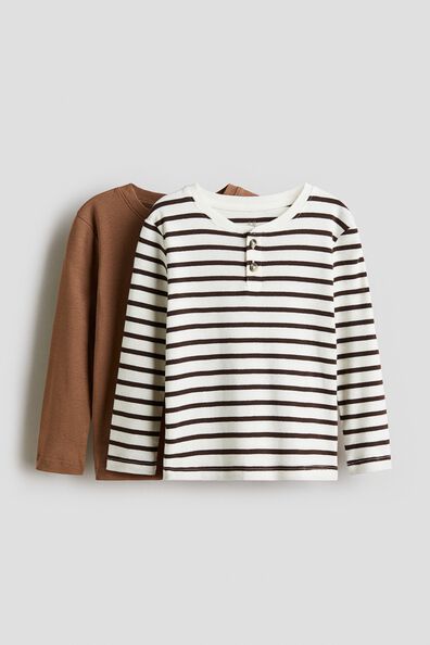 2-pack Henley tops