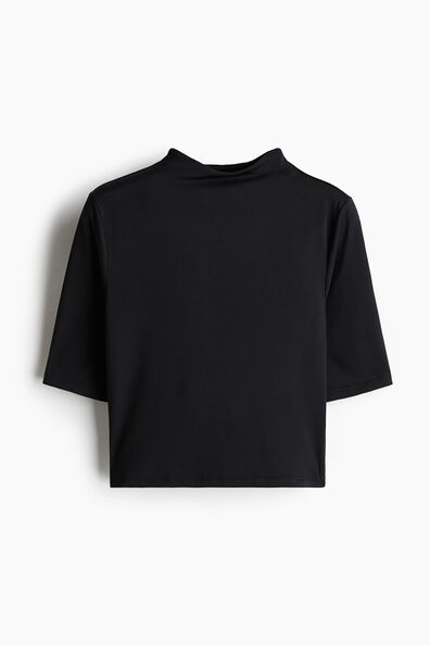 Turtleneck microfibre top